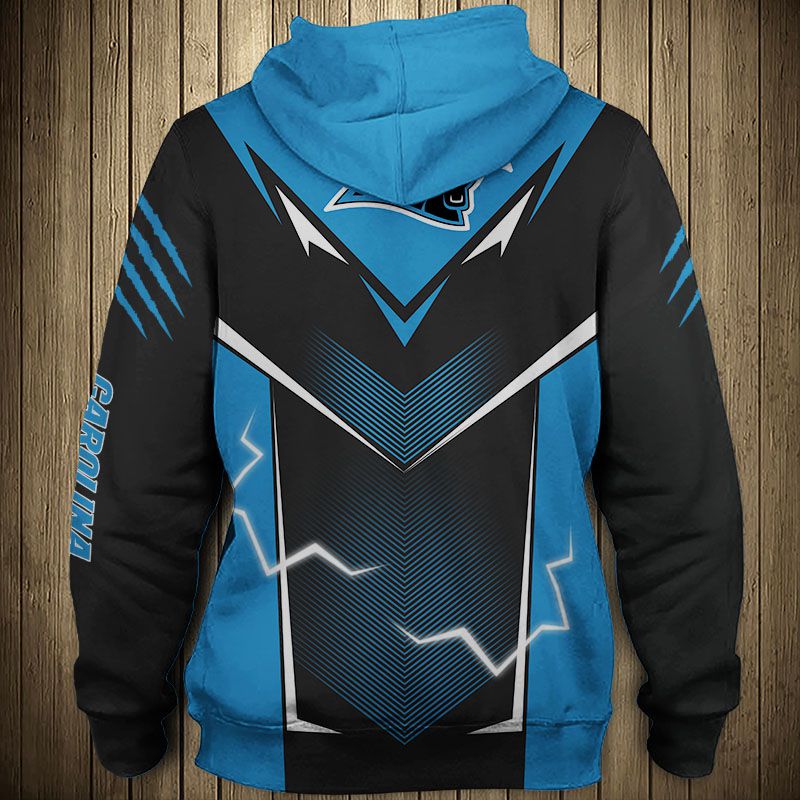 Carolina Panthers Hoodie Lightning Graphic Gifts for Fans - Image 2