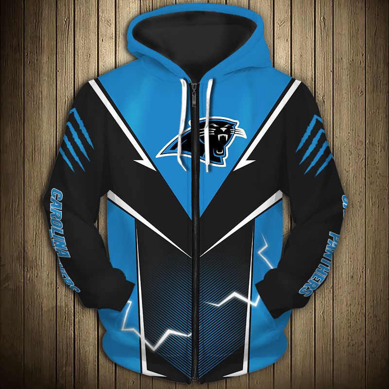 Carolina Panthers Hoodie Lightning Graphic Gifts for Fans - Image 3