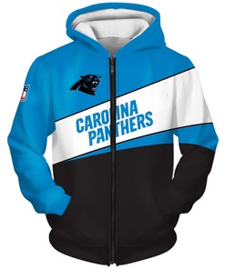 Carolina Panthers Zip Hoodie 3D Zip Hoodie