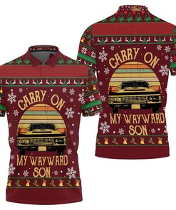 Carry On My Wayward Son Supernatural Retro Ugly Christmas 3d Polo Shirt Jersey All Over Print Shirt 3d T-shirt