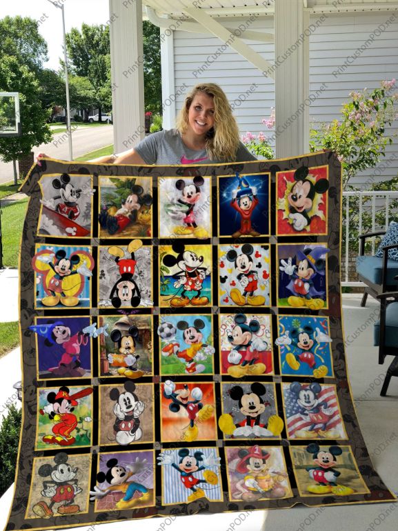 Cartoon Character Mickey Mouse Collection Quilt Blanket Bedding Set