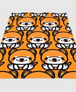 Cartoon Dog Sherpa Fleece Blanket Gifts for Family, for Couple