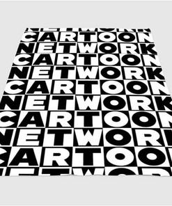 Cartoon Network Pattern Sherpa Fleece Blanket Gifts for Family, for Couple
