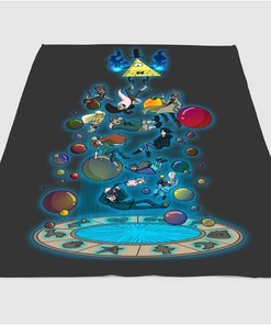 Cartoon Network Portal Sherpa Fleece Blanket Gifts for Family, for Couple