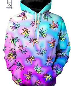 Cascading Marijuana Unisex 3D Hoodie
