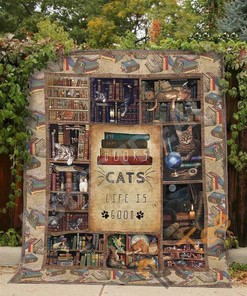 Cat Life Is Good Quilt Blanket Bedding Set