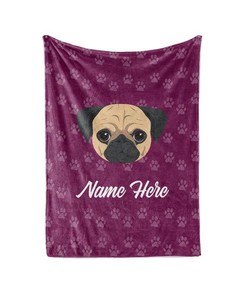 Cat Pattern Theme - Personalized Blanket Custom Name Great Gift For Cat Lovers Sherpa Fleece Blanket Gifts for Family, for Couple