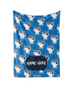 Cat Pattern Theme - Personalized Blanket With A Custom Name Sherpa Fleece Blanket Gifts for Family, for Couple