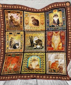 Cat Picture Collection Quilt Blanket
