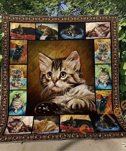 Cat Quilt Blanket Bedding Set