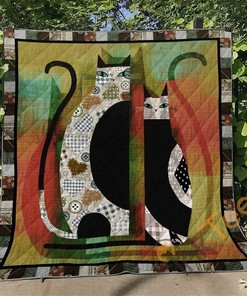 Cat Quilt Blanket Bedding Set With Pilliwcases Option Ver4