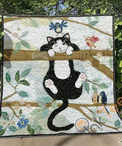 Cat Quilt Blanket Bedding Set With Pilliwcases Option Ver6