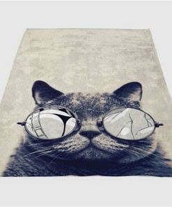 Cat Sherpa Fleece Blanket Gifts for Cat Lovers