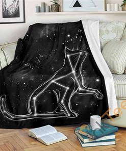 Cat Star Sherpa Fleece Blanket Gifts for Family, for Couple