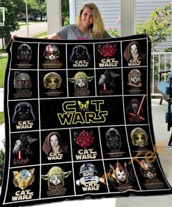 Cat Wars Quilt Blanket Bedding Set