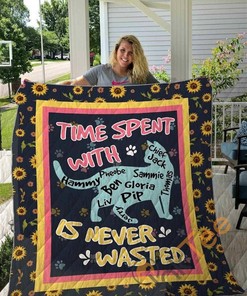 Cat-Time Spent With Cat Is Never Wasted Quilt Blanket Bedding Set