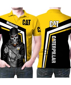 Caterpillar Construction Machinery And Equipment Company Logo Brand Hip Hop Skelelton Gift For Caterpillar Lovers Polo Shirt