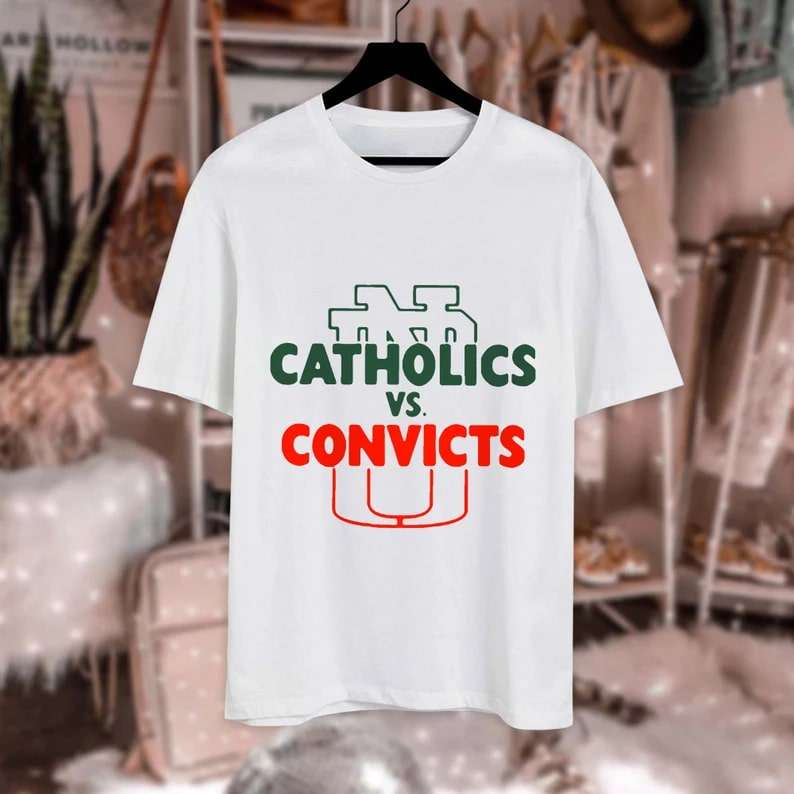 Catholics Vs Convicts Vintage T-Shirt
