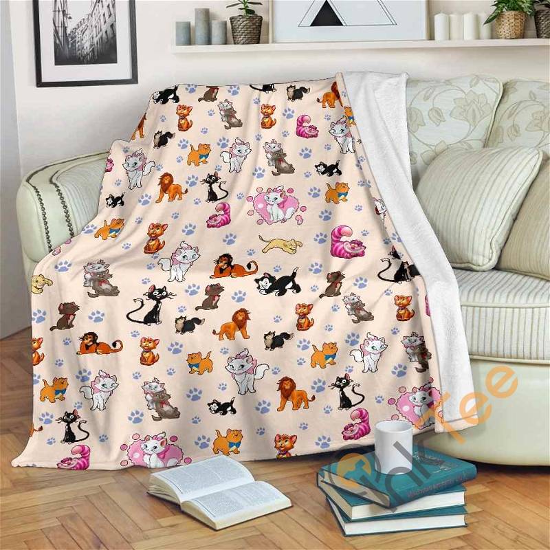 Cats Disney Sherpa Blanket Fleece Blanket Funny Gifts