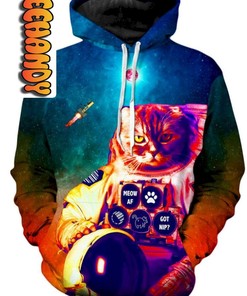 Catstronaut Unisex 3D Hoodie