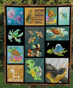 Caution Everyone Has A Guardian A Noel The Lucky Ones Have A Turtle Quilt Blanket Bedding Set