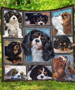 Cavalier King Charles Spaniel Quilt Blanket Bedding Set