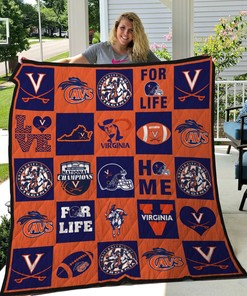 Cavaliers Virginia Ncaa Quilt Blanket Bedding Set