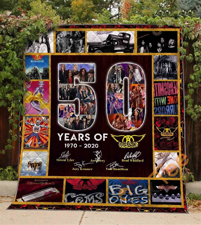 Celebrate 50 Years of Aerosmith with Customizable Quilt Blanket Bedding Set