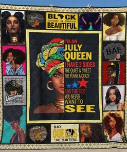 Celebrate Black Women with July I'm An July Queen I Have Three Sides Quilt Blanket Bedding Set