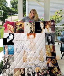 Celebrate Celine Dion Quilt Blanket Bedding Set with 2 Pillowcases