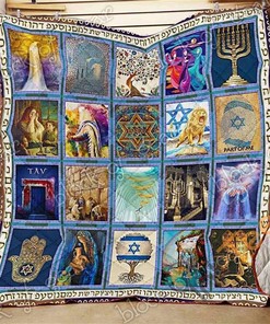 Celebrate Jewish Culture with this Personalized Quilt Blanket and Bedding Set