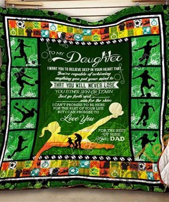 Celebrate Your Soccer Loving Daughter with Personalized Quilt Blanket Bedding Set