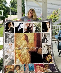 Celine Dion Albums Co Poster Quilt Blanket Bedding Set