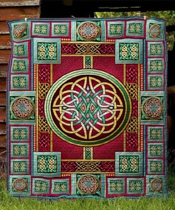 Celtic Art Quilt Blanket Bedding Set for Home Décor