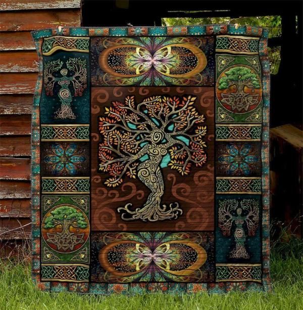 Celtic Pattern Tree Of Life Tree Of Life Lo Quilt Blanket Bedding Set