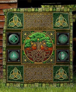 Celtic Tree Quilt Blanket Bedding Set for Home Décor