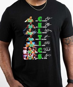 Celtics Marcus Smart Jaylen Brown Al Horford Signatures T-Shirt