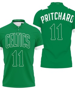 Celtics Payton Pritchard 2020-21 Earned Edition Green Jersey 3D All Over Print Polo Shirt
