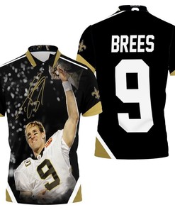 Champion Drew Brees New Orleans Saints Golden Signed Polo Shirt All Over Print Shirt 3d T-shirt
