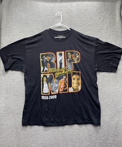 Champs Rip Michael Jackson Shirt 2009 Rare King Of Pop Black Collector Item