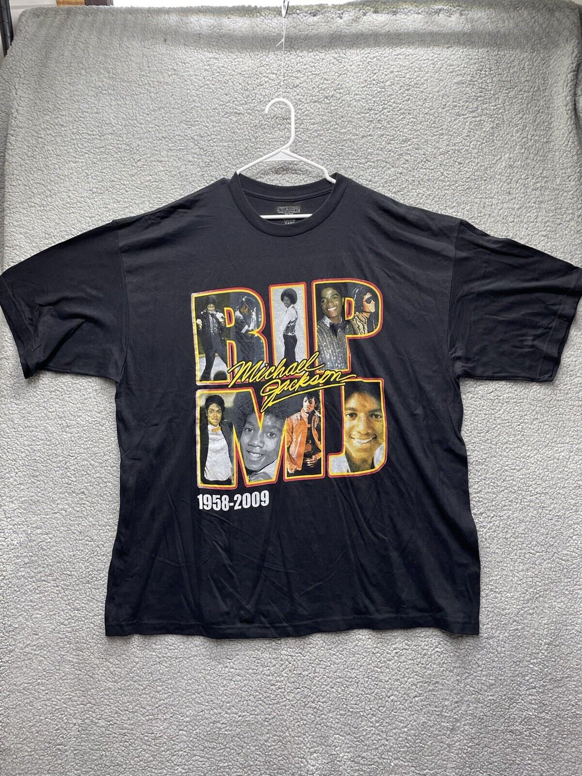 Champs Rip Michael Jackson Shirt 2009 Rare King Of Pop Black Collector Item