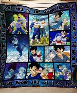 Character Dragon Ball Vegeta Quilt Blanket Bedding Set