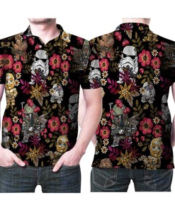 Characters Chibi Style Stormtrooper C3po For Fan Tropical 3d Print Polo Shirt All Over Print Shirt 3d T-shirt
