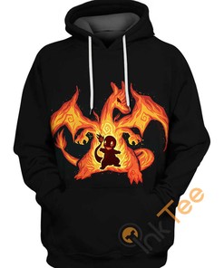 Charmander And Charizard Hoodie 3D