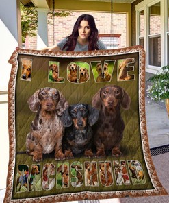 Chdog2001 Dachshund Quilt Blanket Bedding Set for Home Décor