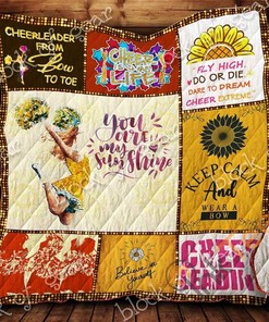 Cheerleader From Bow to Toe Quilt Blanket Bedding Set