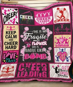 Cheerleading She's Not Fragile Like A Flower Quilt Blanket Bedding Set