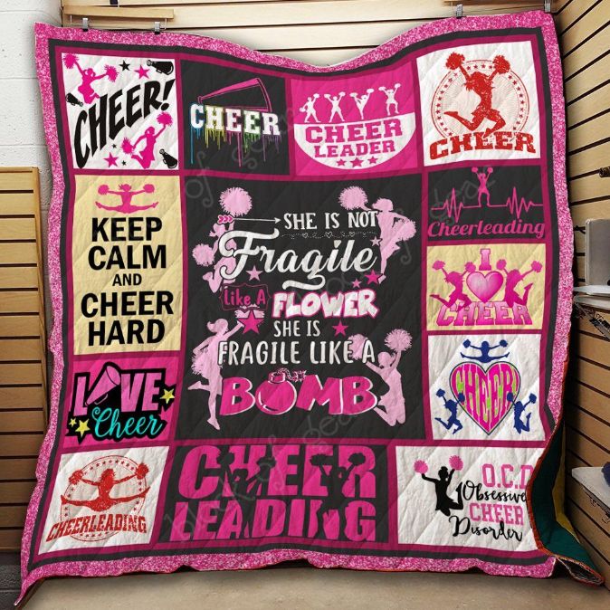 Cheerleading She's Not Fragile Like A Flower Quilt Blanket Bedding Set