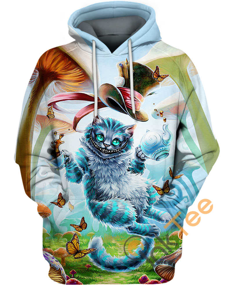 Cheshire Cat Hoodie 3D Bluefink