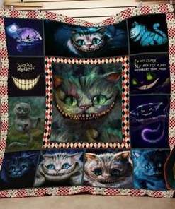 Cheshire Cat Smiling Cat Lo Quilt Blanket